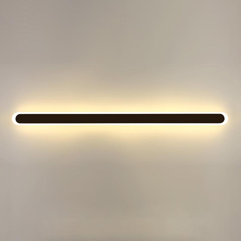 Iluminación de pared de forma lineal de metal Luz de luz de pared de luz simple moderna