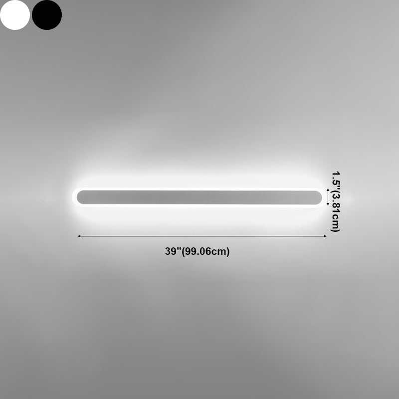 Iluminación de pared de forma lineal de metal Luz de luz de pared de luz simple moderna