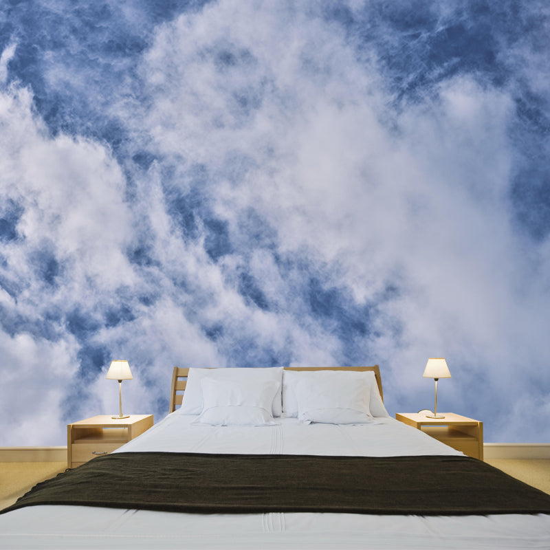 Clouds Mural Mildew Resistant Contemporary Sitting Room Wall Mural