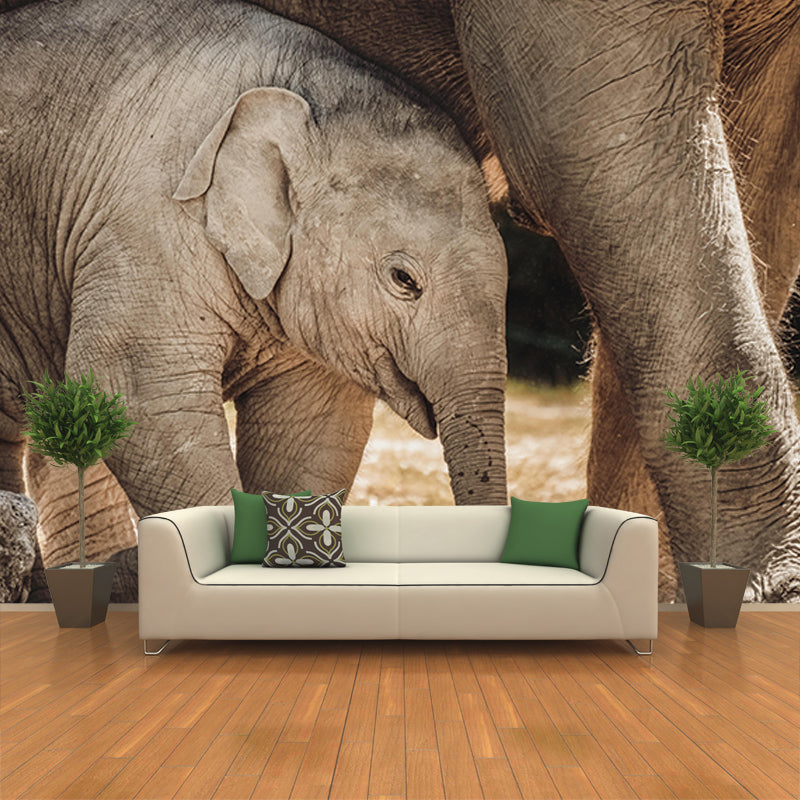 Wild Animal Mildew Resistant Mural Contemporary Sitting Room Wall Mural