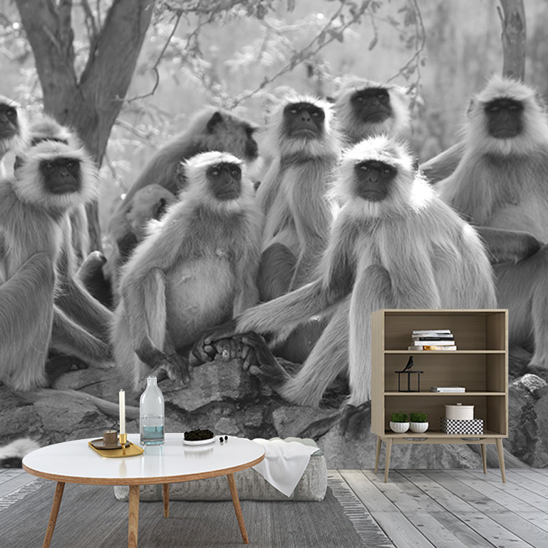 3D Wild Animal Mildew Resistant Mural Contemporary Photography Living Room Wall Mural