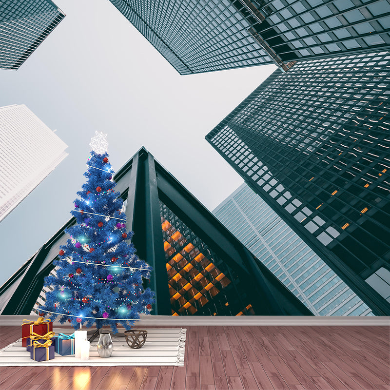 Horizontal Photography Architecture Mural Eco-friendly Wallpaper for Study Room