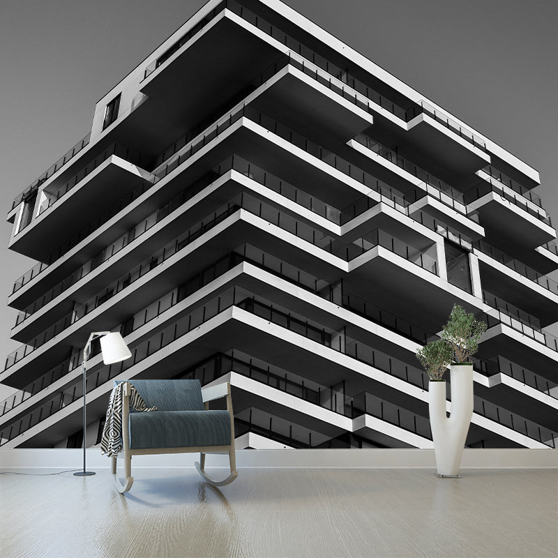 Eco-friendly Horizontal Photography Architecture Mural Wallpaper for Sitting Room