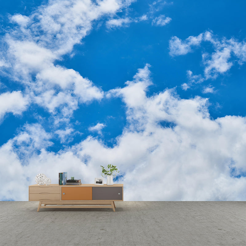 Horizontal Photography Sky Landscapes Mural Eco-friendly Wallpaper for Bedroom
