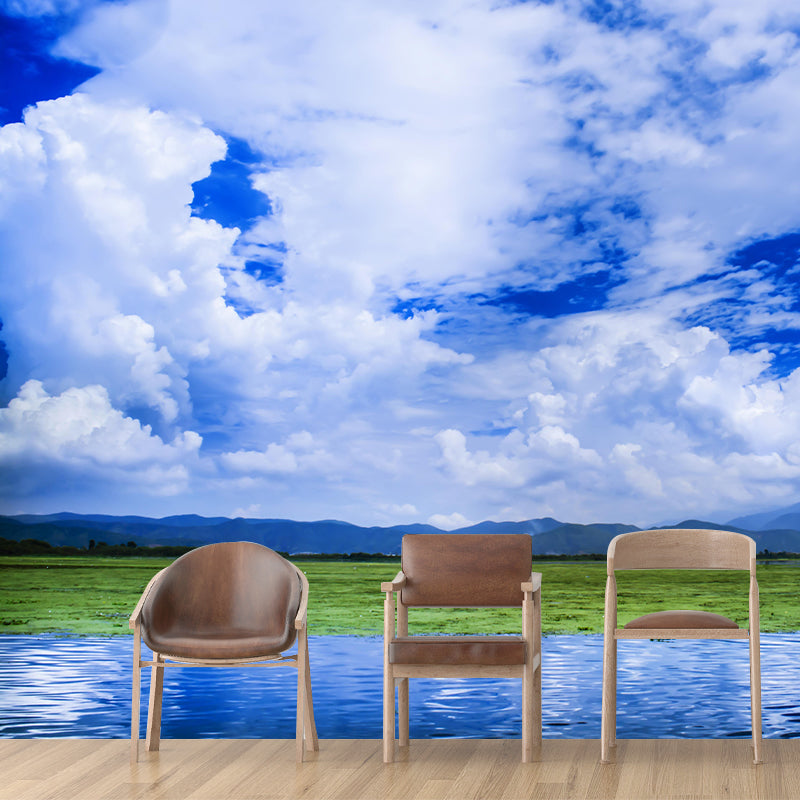 Photography Clouds Landscapes Mural Eco-friendly Wallpaper for Decoration