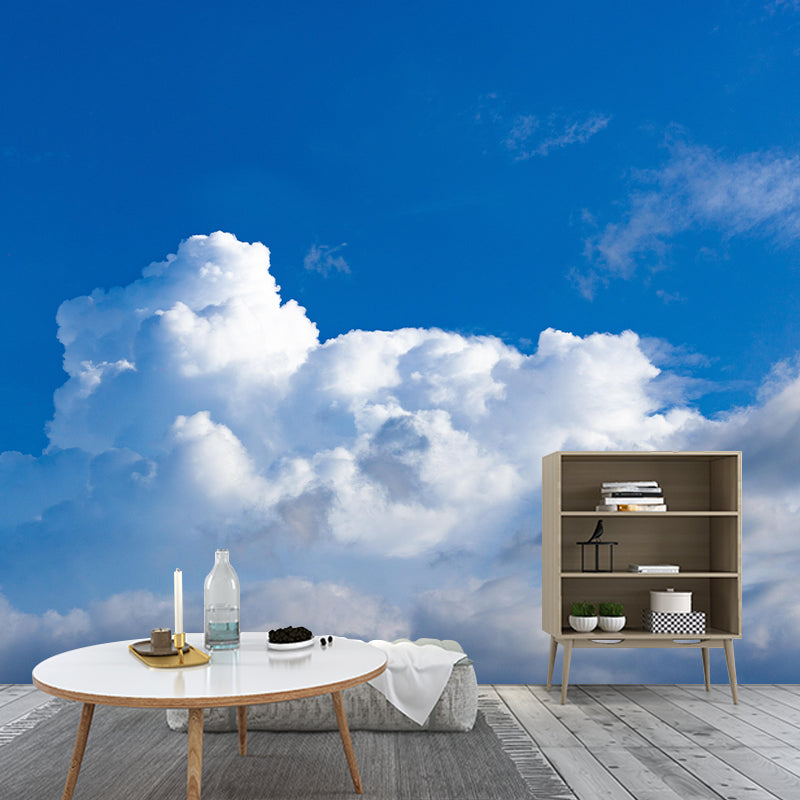 Horizontal Photography Clouds Landscapes Mural Eco-friendly Wallpaper for Bedroom