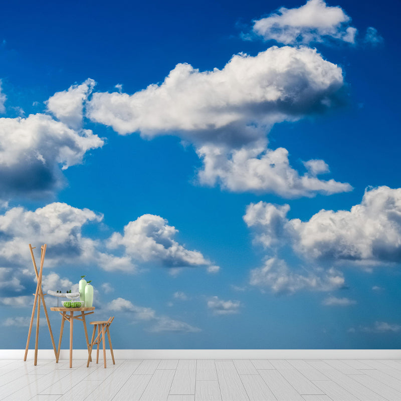 Horizontal Photography Clouds Landscapes Mural Eco-friendly Wallpaper for Bedroom
