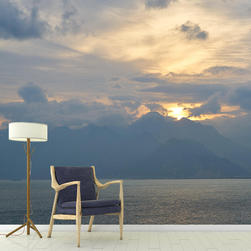 Clouds Landscapes Horizontal Photography Mural Eco-friendly Wallpaper for Home