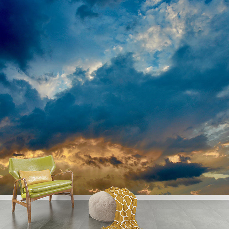 Eco-friendly Horizontal Photography Sky Mural Wallpaper for Home