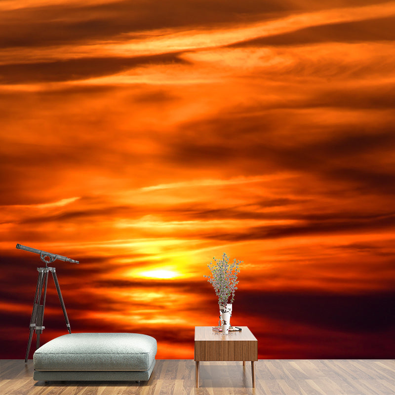 Eco-friendly Horizontal Photography Sky Mural Wallpaper for Home