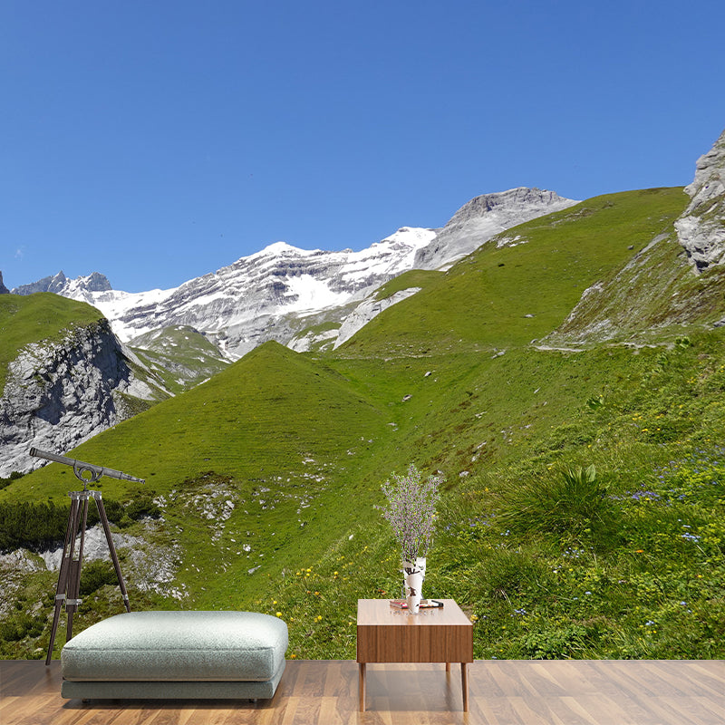 Mountain Scenery Photography Landscapes Mural Eco-friendly Wallpaper for Bedroom