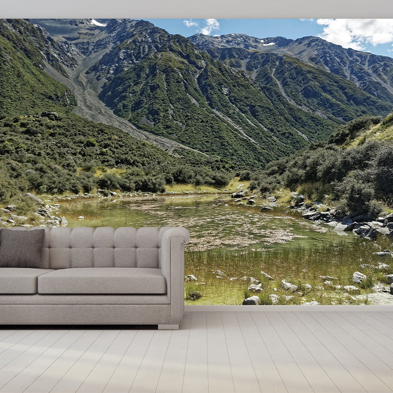 Mountain Scenery Photography Landscapes Mural Eco-friendly Wallpaper for Bedroom