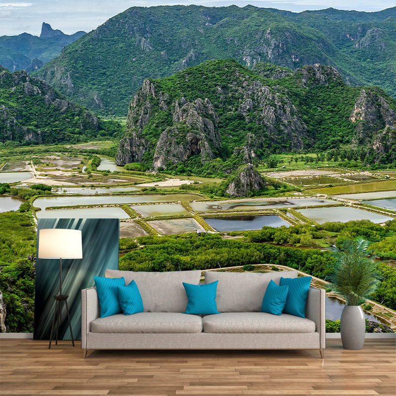 Mountain Forest Landscapes Customized Mural Eco-friendly Wallpaper for Home