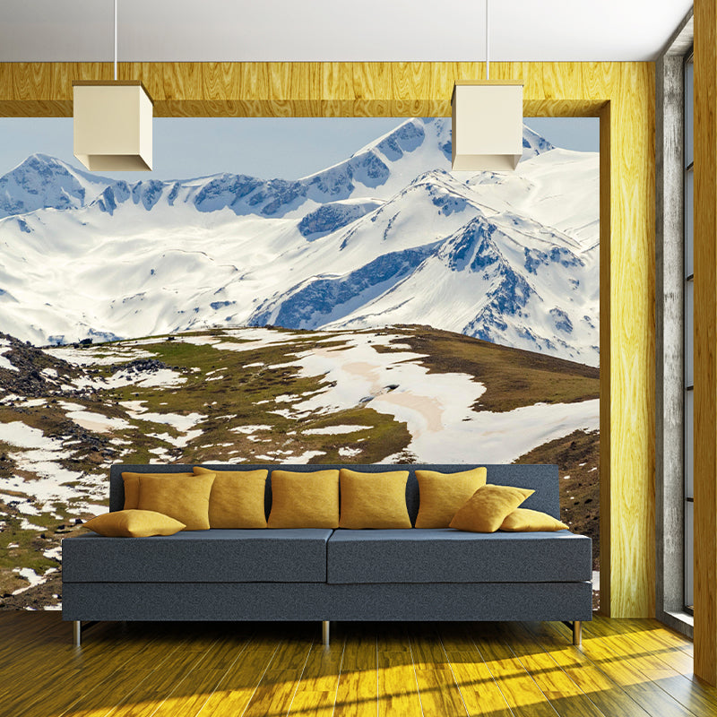 Huge Cloud Mountain Photography Mural Eco-friendly Wallpaper for Home Decor