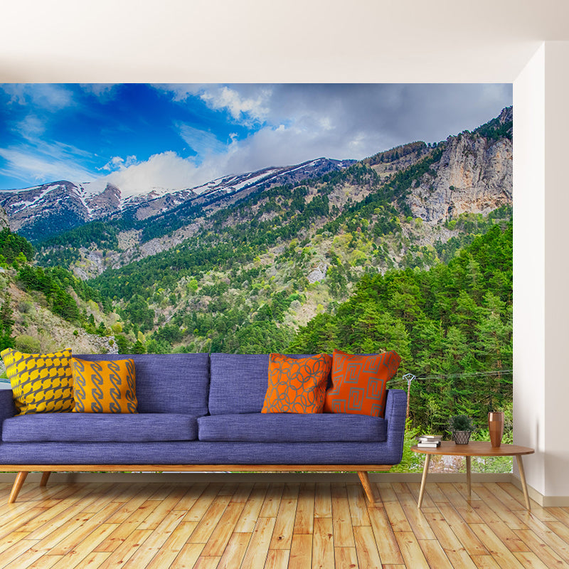 Huge Cloud Mountain Photography Mural Eco-friendly Wallpaper for Home Decor