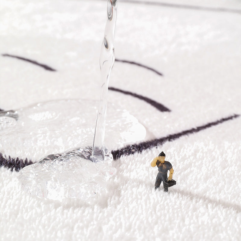 Beige Modern Rug Polyester Color Piece Rug Stain Resistant Rug for Living Room