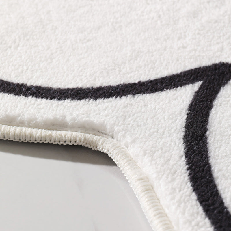 Beige Modern Rug Polyester Color Piece Rug Stain Resistant Rug for Living Room