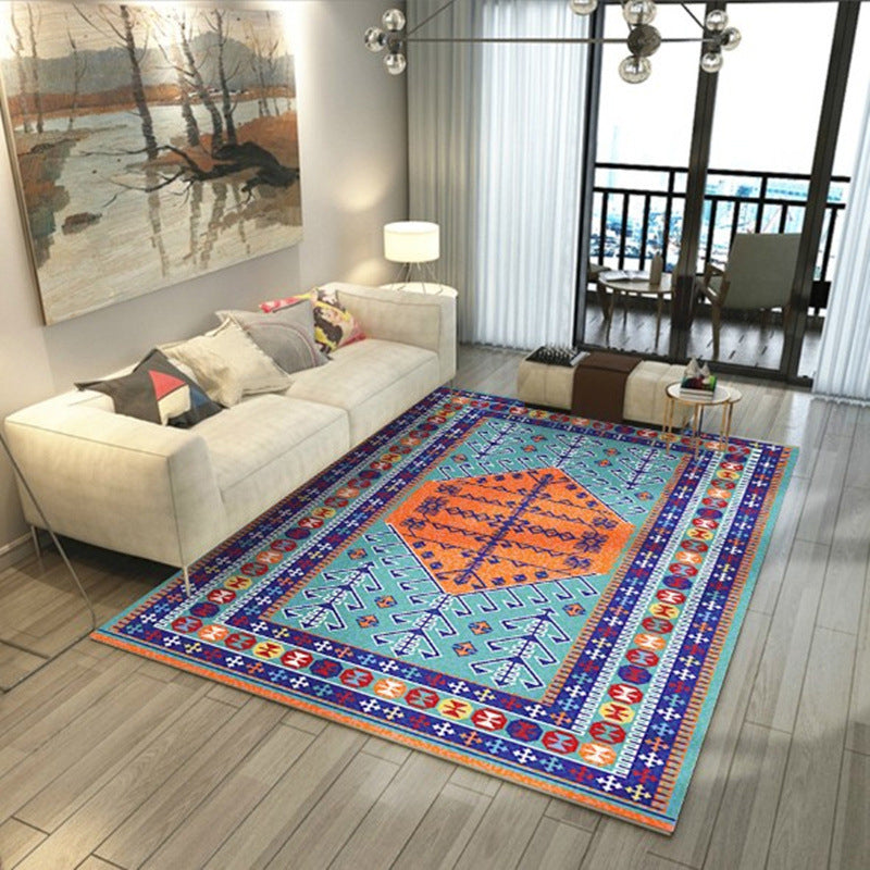 Rose rojo alfombra marroquí de poliéster alfombra gráfica resistente a la alfombra para salón para el salón