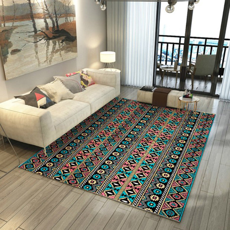 Rose rood Marokkaans tapijt polyester grafisch tapijtvlekbestendig tapijt voor salon