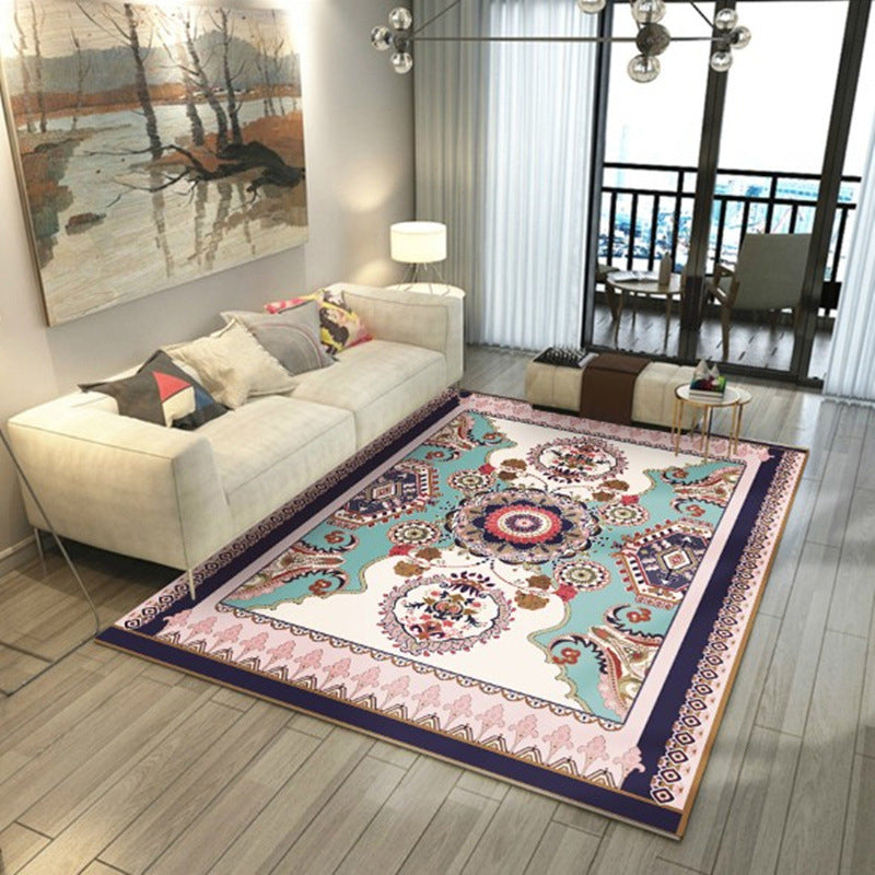 Oranje traditionele tapijten polyester bloemen tapijt wasbaar tapijt voor woonkamer