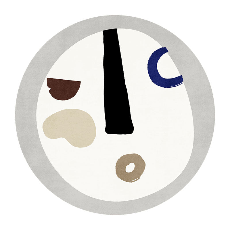 Green Modern Rug Polyester Abstract Print Rug Washable Rug for Living Room