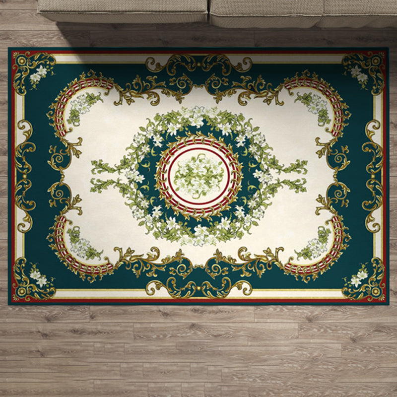 Wijn rood patroon tapijt polyester vintage tapijtvlekbestendig tapijt voor woonkamer