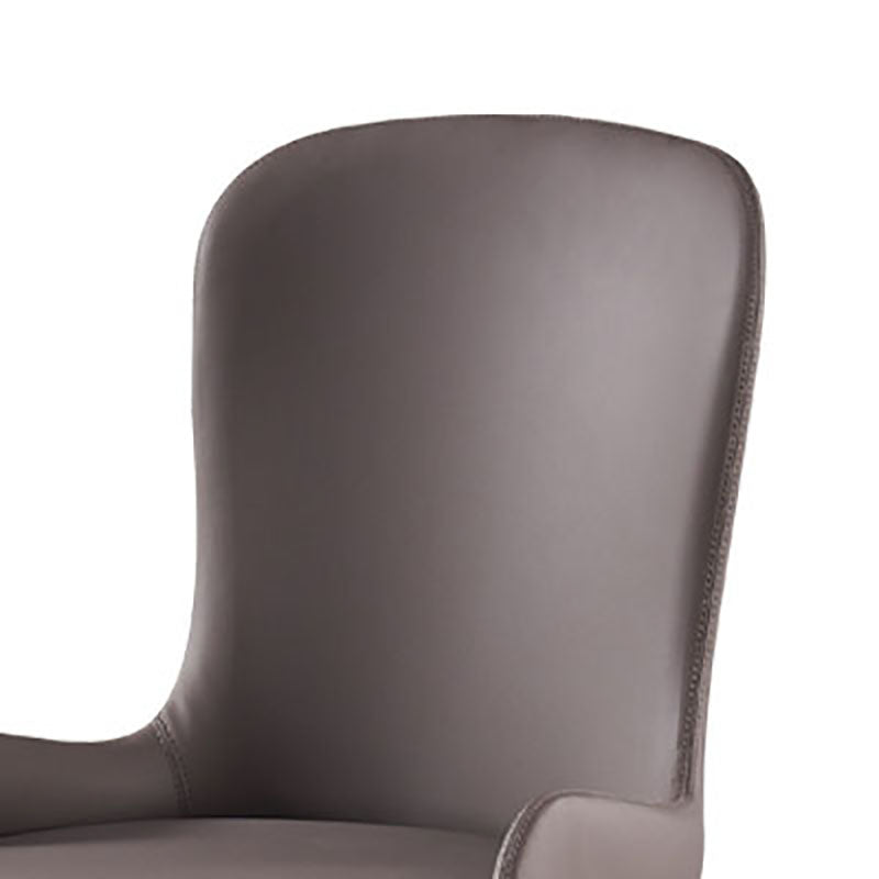 Silla lateral contemporánea con respaldo de orejas, sillas de comedor de cuero para restaurante
