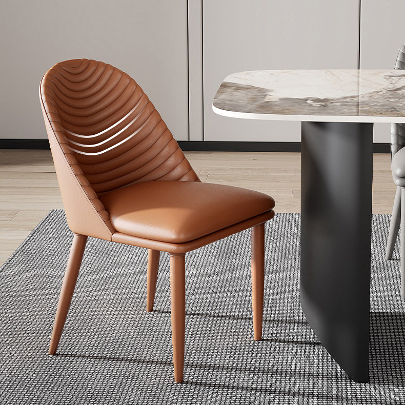 Sillas laterales contemporáneas modernas del comedor Silla Parsons del metal