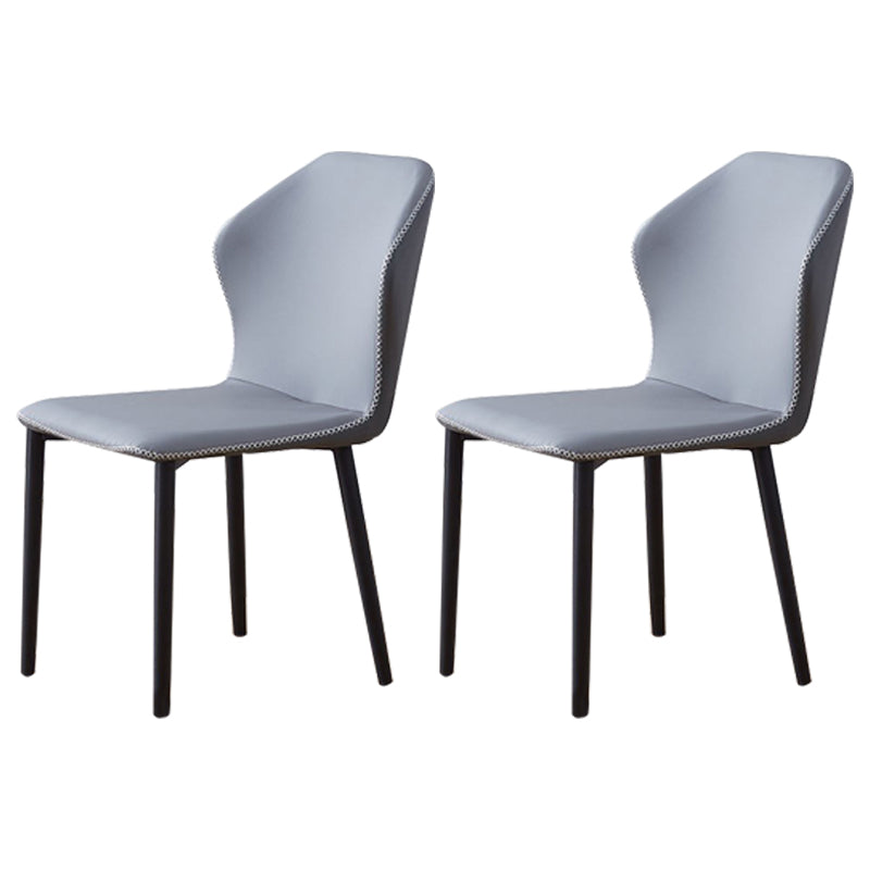 Contemporary Side Chair Metal Wingback Indoor-Outdoor Chairs
