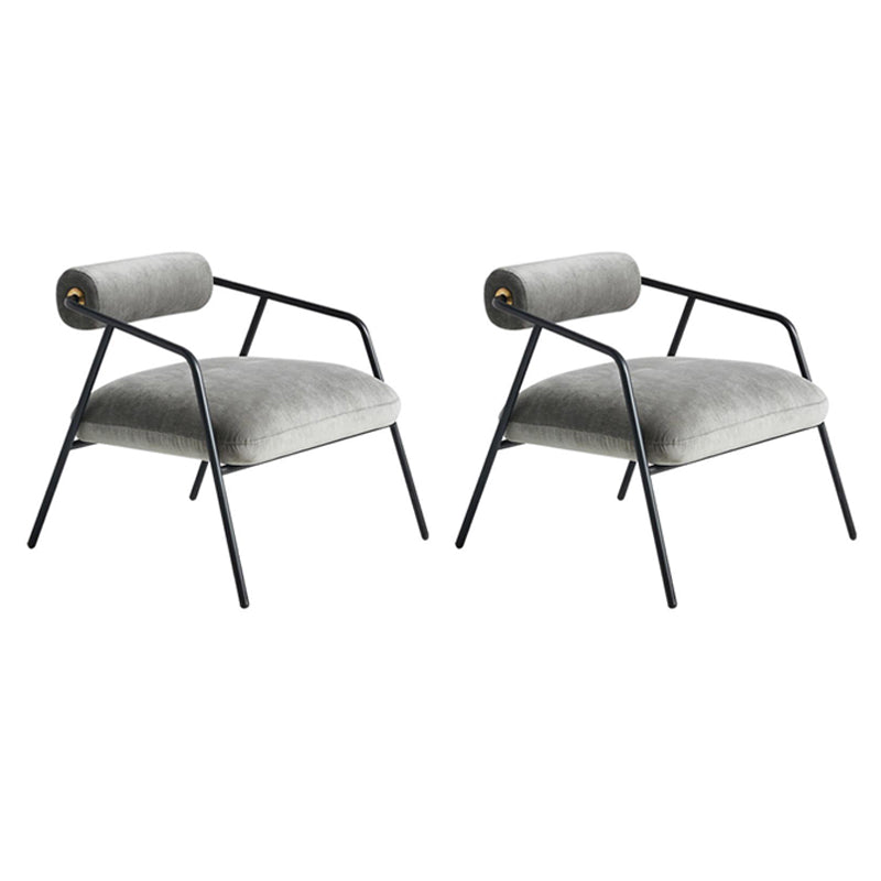 Silla interior contemporánea del brazo del metal Silla trasera abierta de la tela mate