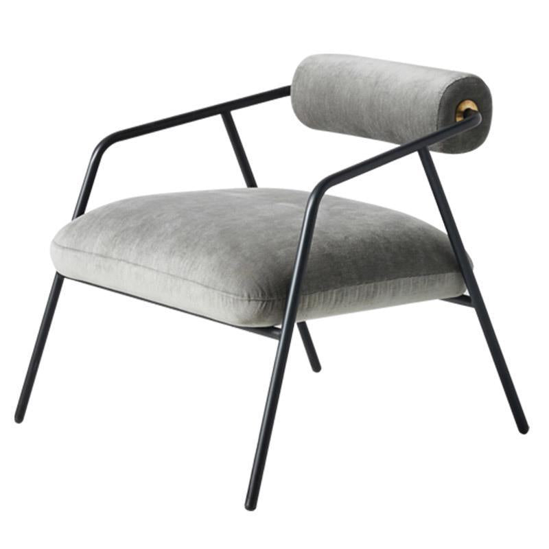 Silla interior contemporánea del brazo del metal Silla trasera abierta de la tela mate