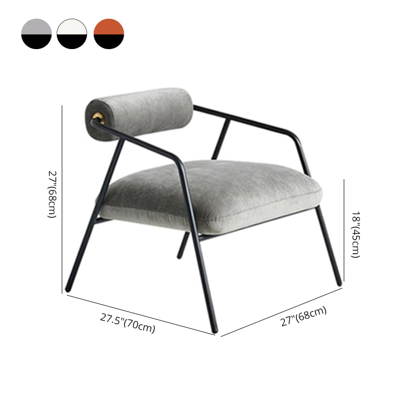 Silla interior contemporánea del brazo del metal Silla trasera abierta de la tela mate