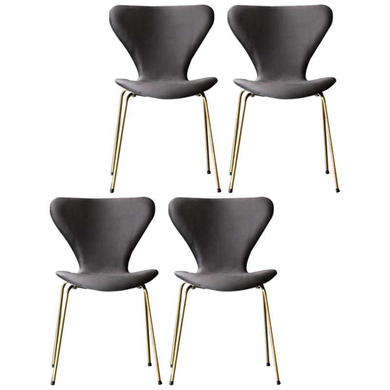 Silla lateral de terciopelo escandinavo para restaurante, silla de comedor con respaldo lateral y acabado mate