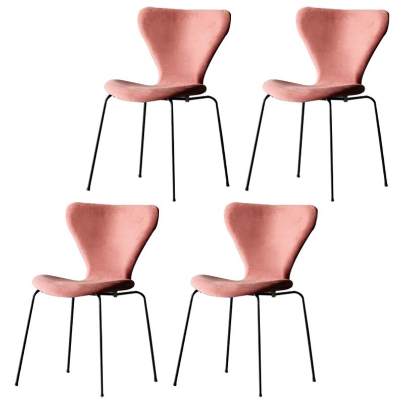 Silla lateral de terciopelo escandinavo para restaurante, silla de comedor con respaldo lateral y acabado mate