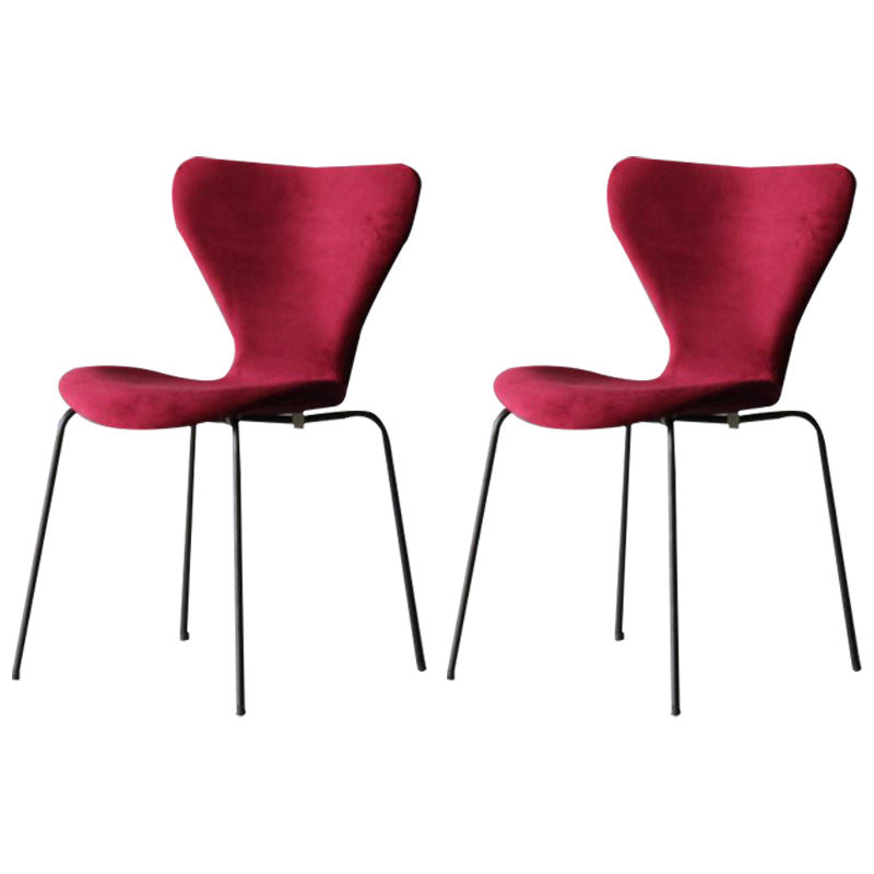 Silla lateral de terciopelo escandinavo para restaurante, silla de comedor con respaldo lateral y acabado mate