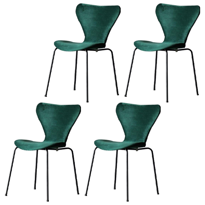 Silla lateral de terciopelo escandinavo para restaurante, silla de comedor con respaldo lateral y acabado mate