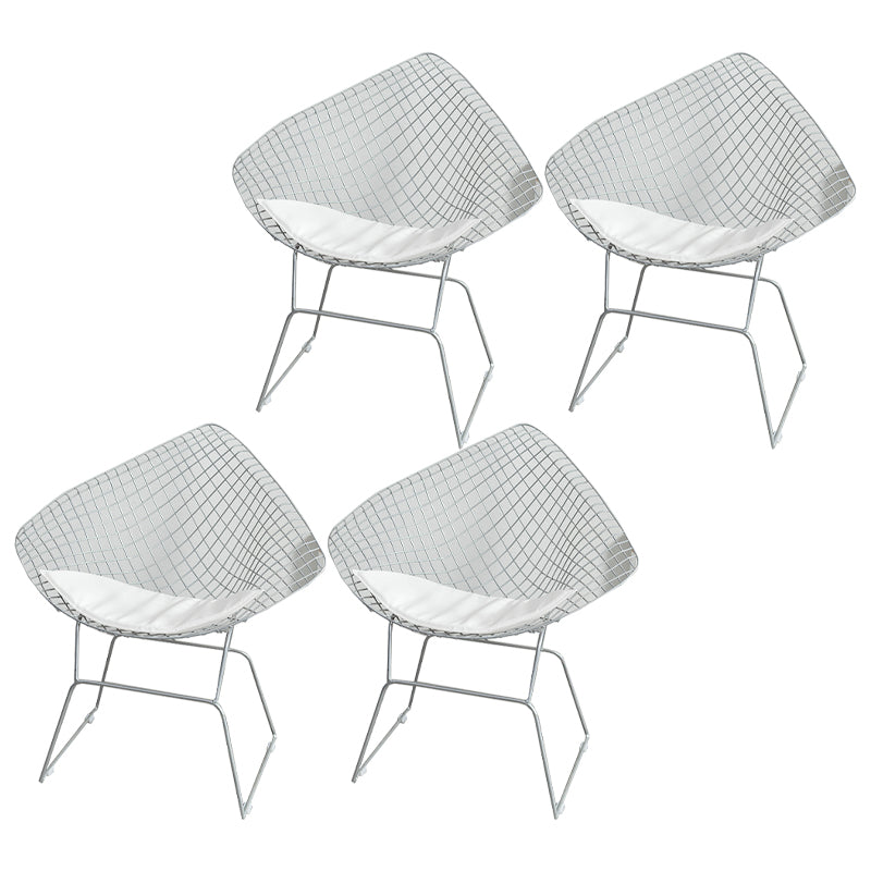 Glam -stijl eetkamerstoelen keuken eetwarmeloze stoelen met metalen benen