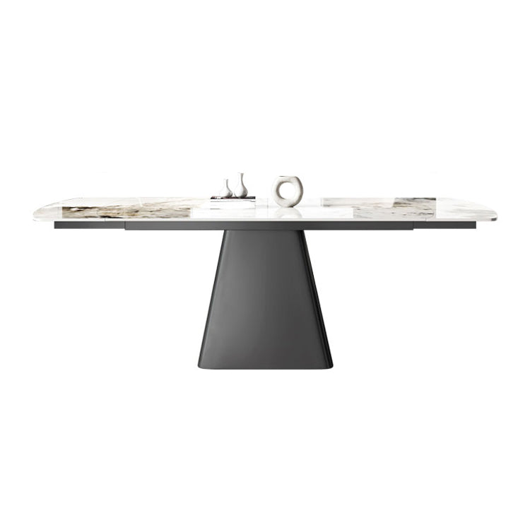 1/4/5/7 Pieces Dining Set Modern Sintered Stone Dining Table and Leather Chairs Dining Set