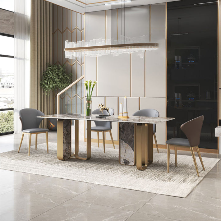 Luxe 1/2/3/5/6/7/8/9 stukken Dinerset met stenen eettafel en stoelen dinette set