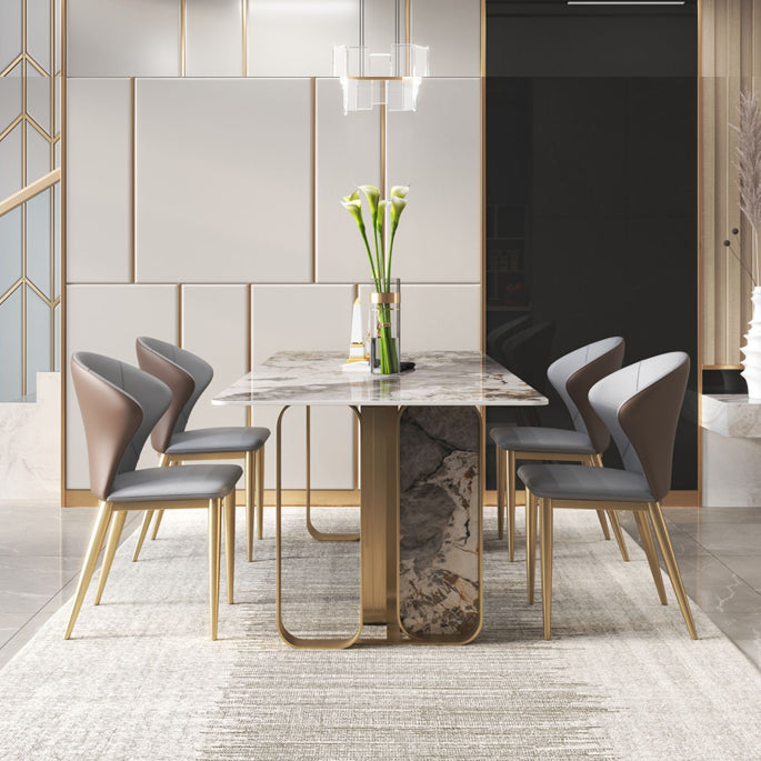 Luxe 1/2/3/5/6/7/8/9 stukken Dinerset met stenen eettafel en stoelen dinette set