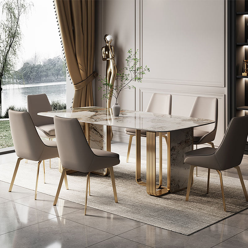 Luxe 1/2/3/5/6/7/8/9 stukken Dinerset met stenen eettafel en stoelen dinette set