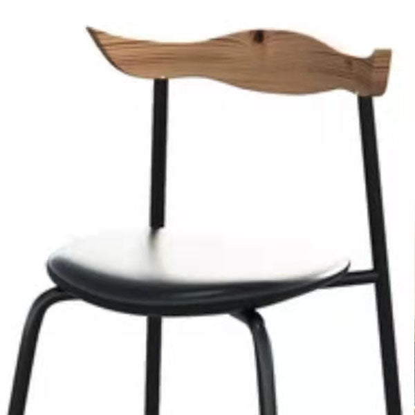 1/2/5 Stcs Holz moderner Esszimmer Set mit runden Tisch- und Metallstühlen Esseet Set