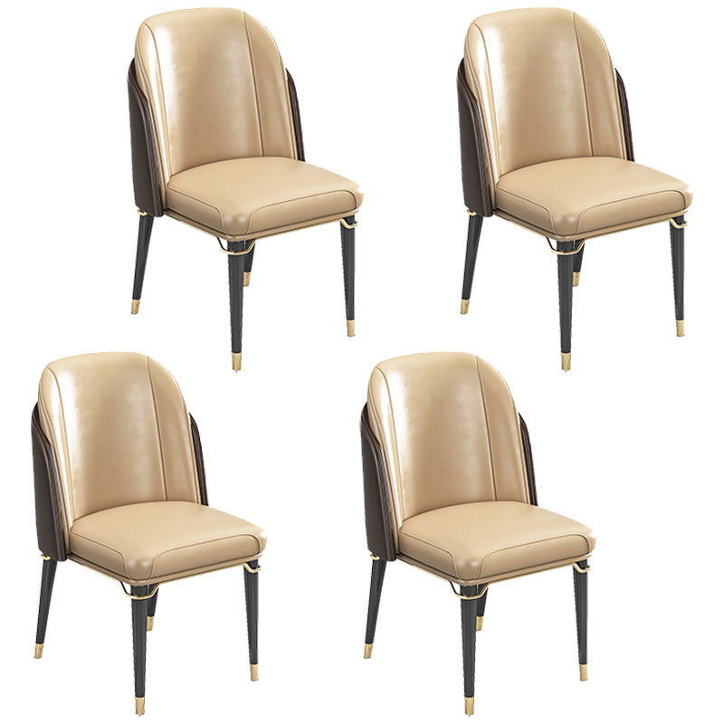 Nordic 1/4/5/7 Pièces Ensemble de restauration avec table ronde et chaises en cuir