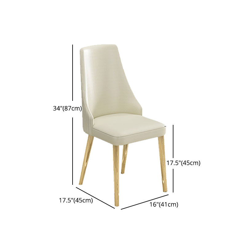 Nordic 1/4/5/7 Pieces Dining Set with Round Table and Leather Chairs Dinette Set