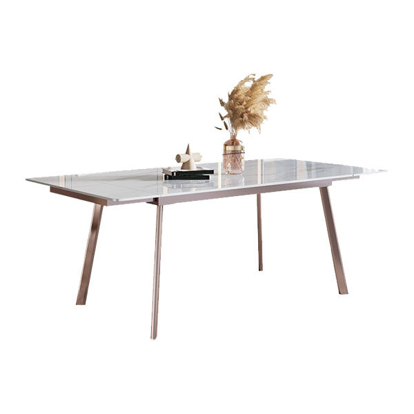 Uitbreidbare 1/4/5/7 stukken Dinerset gesinterde stenen eettafel ingesteld met stoelen