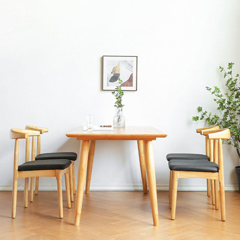 2/3/4/5/7 PCs Modernes Esset mit Rechtecktisch und Holzstühlen Dinette Set