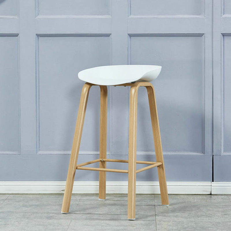 Iron Scandinavian Style Counter Stools Backless Bar Stools with Bucket Seat