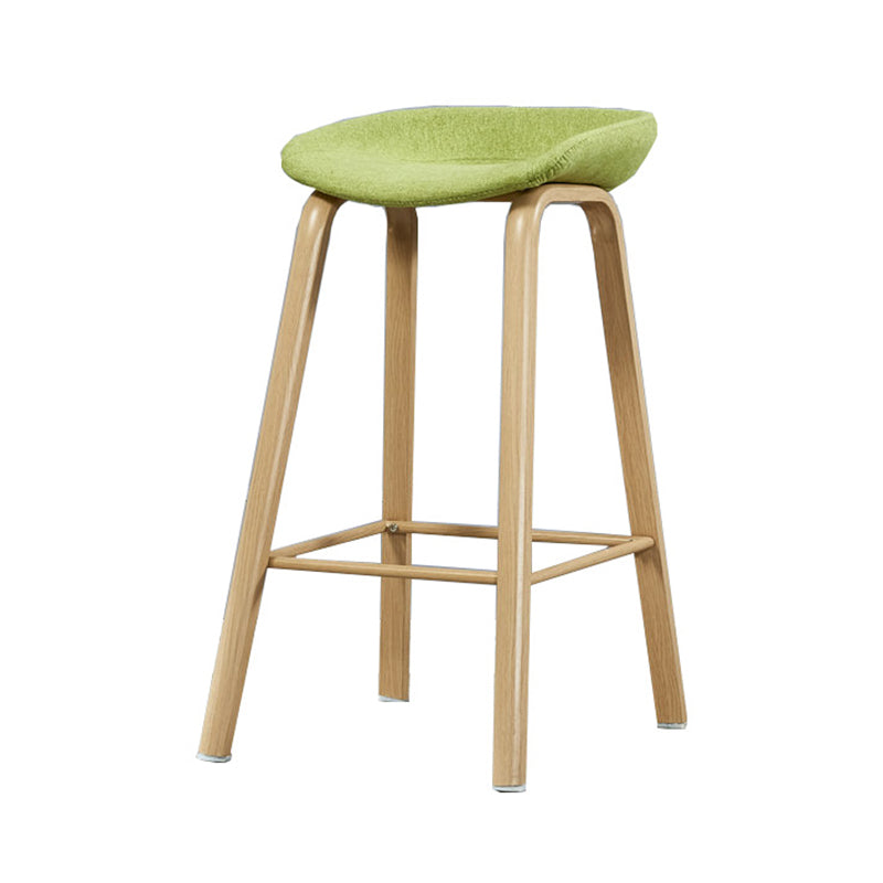 Iron Scandinavian Style Counter Stools Backless Bar Stools with Bucket Seat