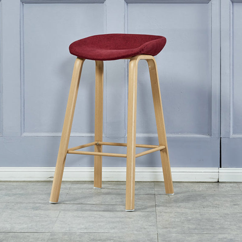 Iron Scandinavian Style Counter Stools Backless Bar Stools with Bucket Seat