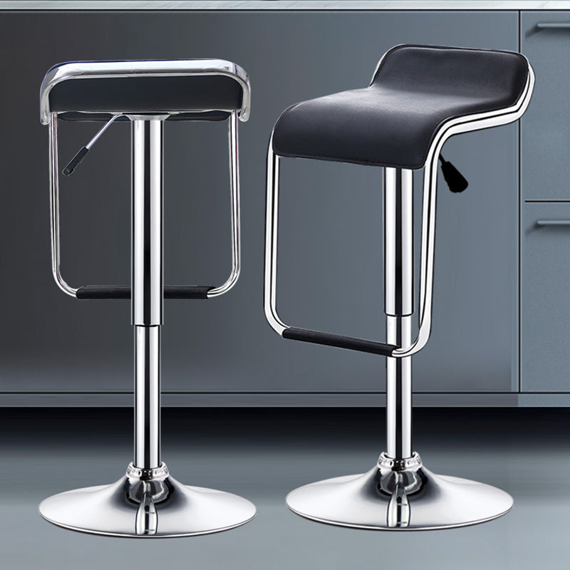 Industrieller, mit PU-Leder gepolsterter Barhocker, höhenverstellbare, drehbare Barhocker